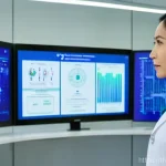 Home 18 정밀 의학의 전자 의료 기록 활용 방안 - **Prompt:** A compassionate Thai doctor, a woman in her late 30s, wearing a clean white lab coat, st...