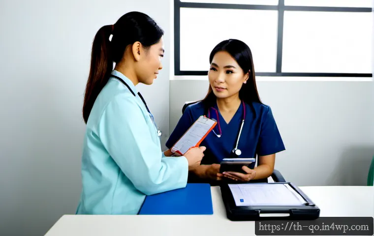 Home 29 정밀 의학의 임상 시험 프로세스 - Photorealistic precision medicine clinical trial enrollment scene in a modern Bangkok hospital resea...